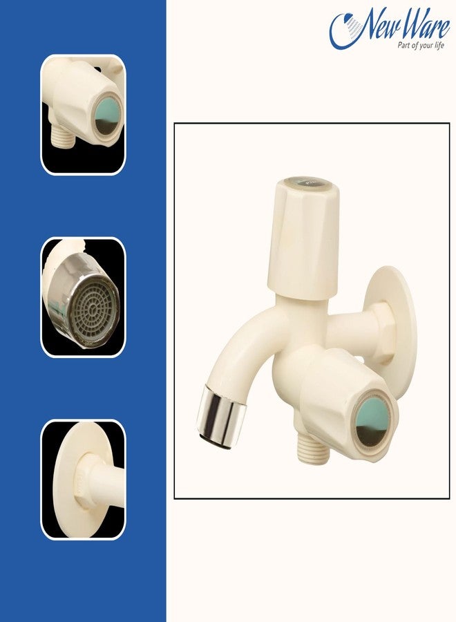 NEW WARE PTMT Bib Cock 2-in-1 Water Tap Faucet with Wall Flange - Versatile Two-Way Bib Tap for Kitchen or Bathroom - Image 5